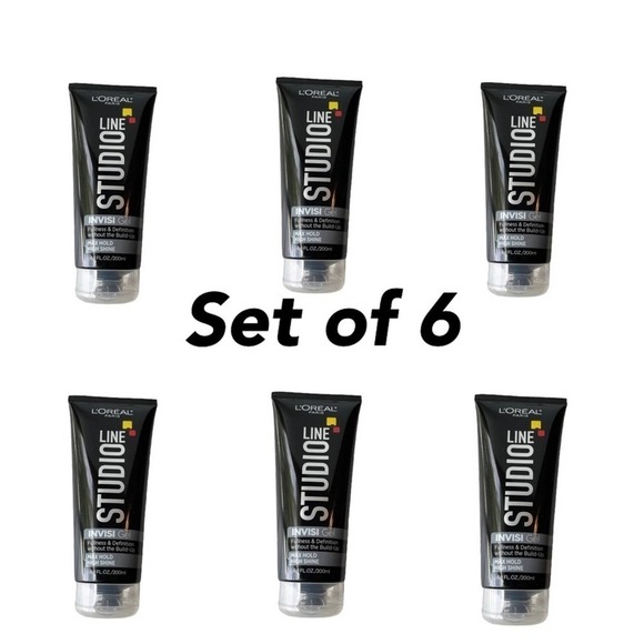 L'Oreal Other - SIX L'Oreal Paris Studio Line Invisi Gel, Max Hold And High Shine 6.8oz Hair